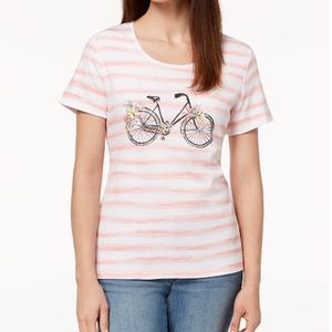 Karen Scott Bike embellished top
